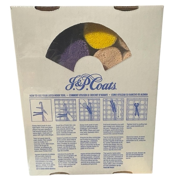 Happy Charlie Brown PEANUTS J & P Coats Latch Hook Kit Sealed 50th Anniversary - Picture 2 of 6